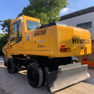 هیوندای اصلی کره جنوبی استفاده شده 210W-7 چرخ حفاری Excavator Digger Hyundai با کیفیت بالا برای فروش